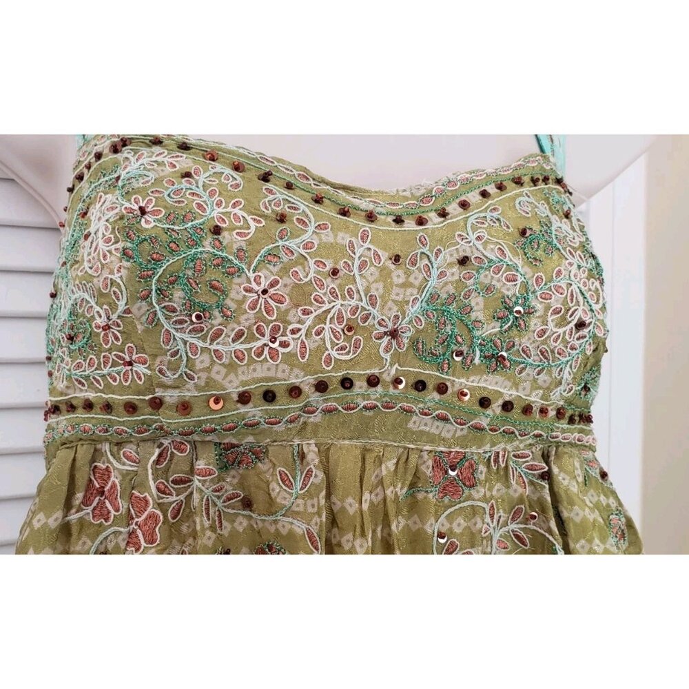 NEW FREE PEOPLE INTO THE NIGHT EMBROIDERED SEQUIN MAXI DRESS LARGE - Picture 8 of 14